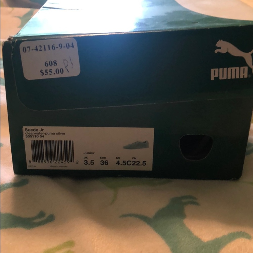 Puma Suede Jr Clearwater-Puma Robin Egg Blue